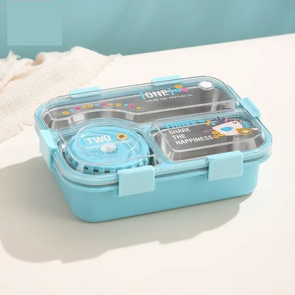 Bento_Lunch_Box_3_Inner_Compartment_Stainless_Steel_Insulated_Air_Tight_Portable_Tiffin_with,700ml_Lunch_Box�