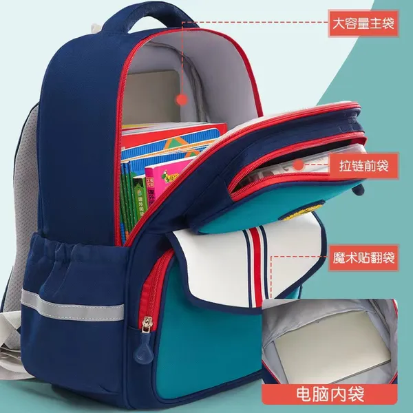 Navy_Blue_And_Teal_Polyester_School_Backpack_For_Kids