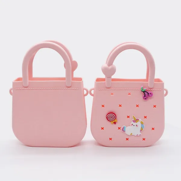 Pink_Silicone_Crocs_Sling_Bag_For_Kids