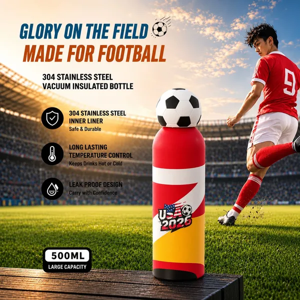 Red_And_Yellow_Stainless_Steel_Football_Sports_Water_Bottle