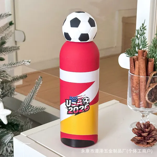 Red_And_Yellow_Stainless_Steel_Football_Sports_Water_Bottle