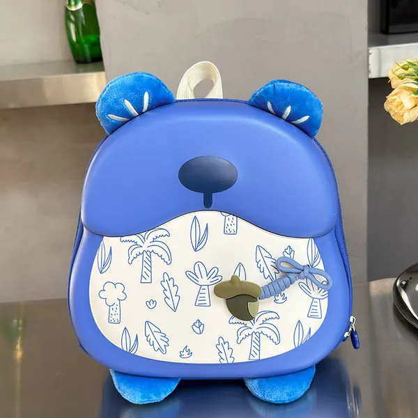 Blue_Polyester_Bear_Animal_Shaped_School_Backpack_For_Kids