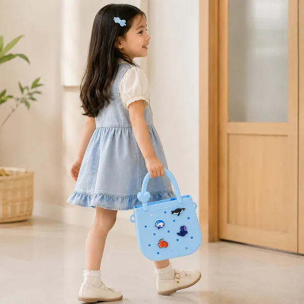 Sky_Blue_Silicone_Crocs_Sling_Bag_For_Kids