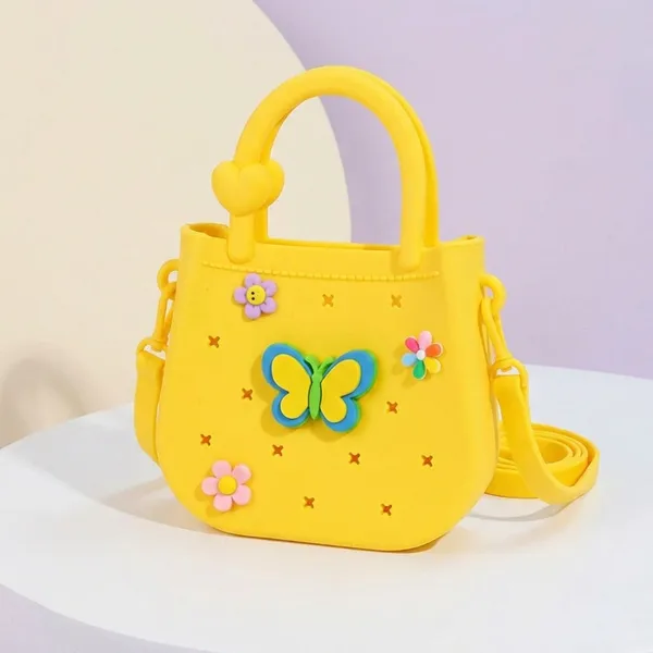 Yellow_Silicone_Crocs_Sling_Bag_For_Kids