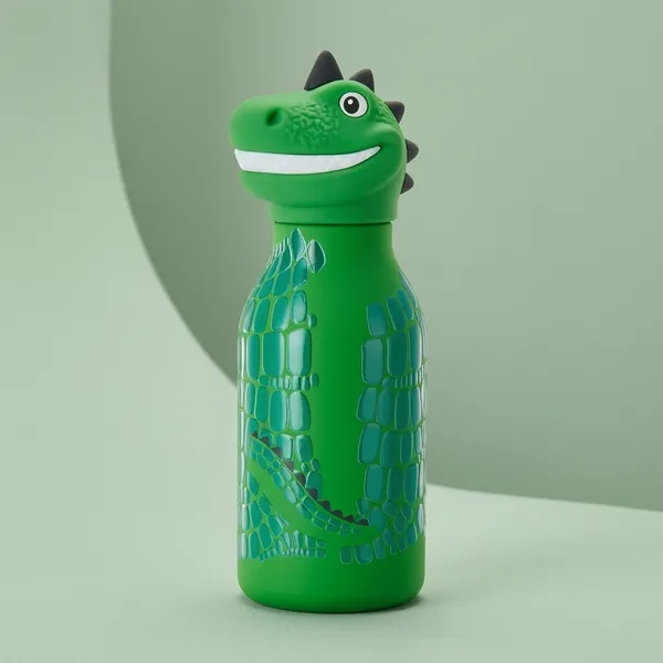 Green_Stainless_Steel_Dinosaur_Shaped_Kids_Water_Bottle