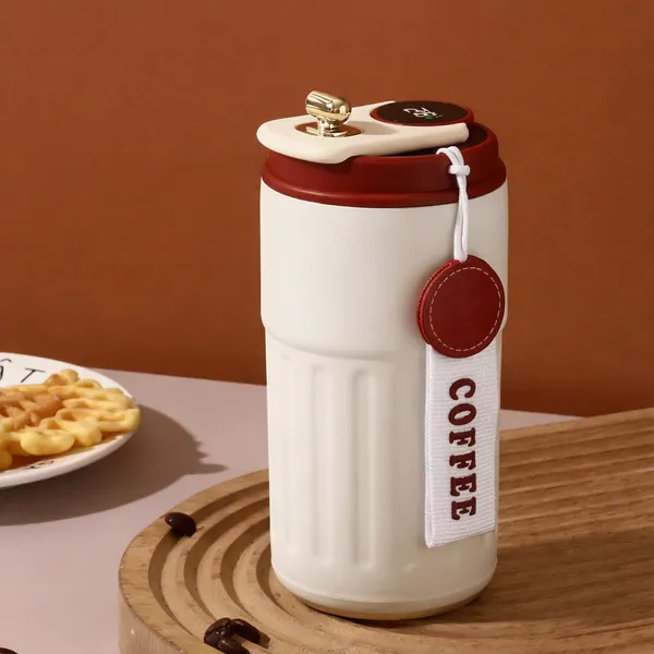 White_And_Red_Stainless_Steel_Temperature_Display_Coffee_Tumbler