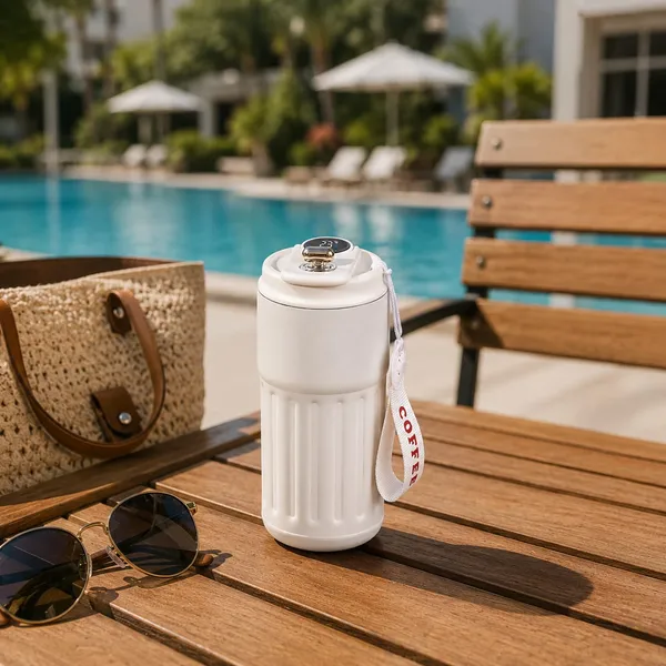 White_Stainless_Steel_Temperature_Display_Coffee_Tumbler