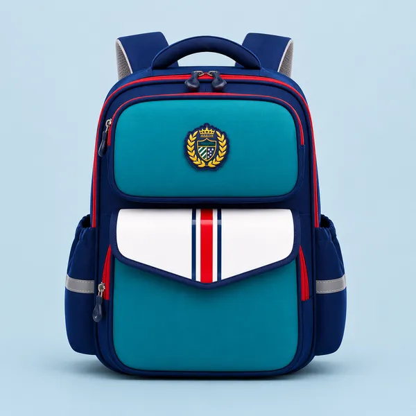 Navy_Blue_And_Teal_Polyester_School_Backpack_For_Kids