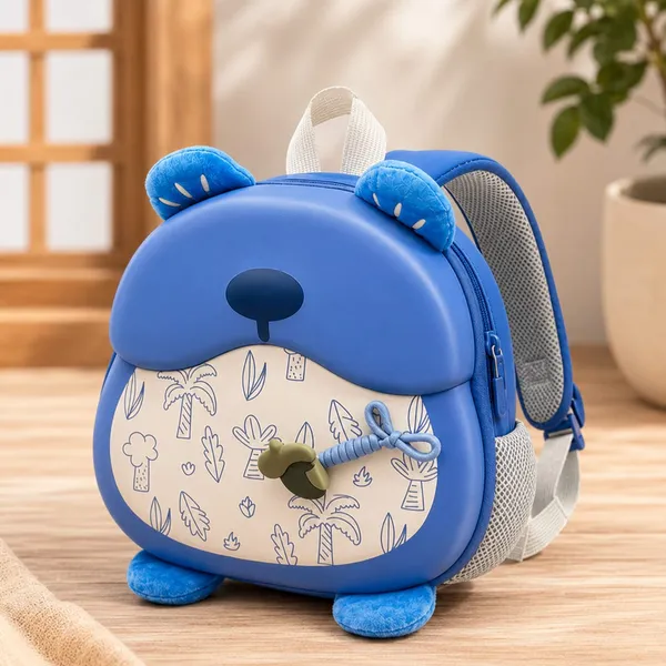 Blue_Polyester_Bear_Animal_Shaped_School_Backpack_For_Kids