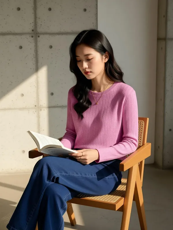 Pink_Cotton_Blend_Casual_Round_Neck_Full_Sleeve_Top_For_Women