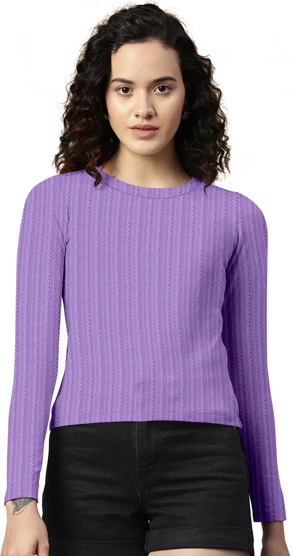 Purple_Cotton_Blend_Casual_Round_Neck_Full_Sleeve_Top_For_Women
