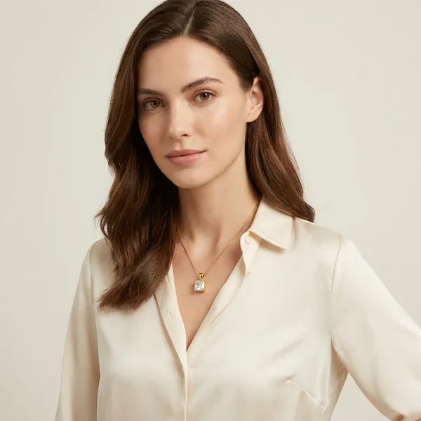 Elegant_Princesscut_Solitaire_Pendant_Necklace_In_Goldtone_Finish