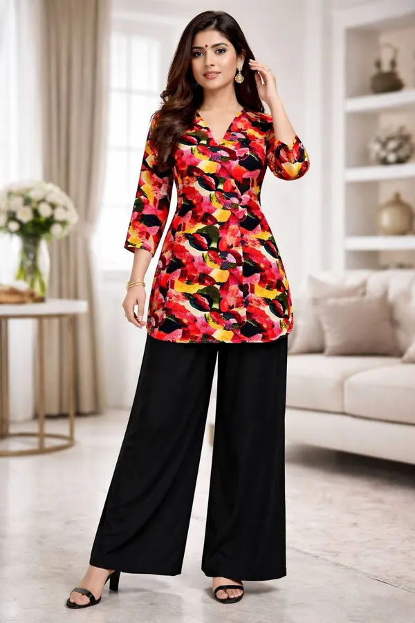 Multicolor_Rayon_Vibrant_Abstract_Print_Kurti_With_Palazzo_Set_For_Women