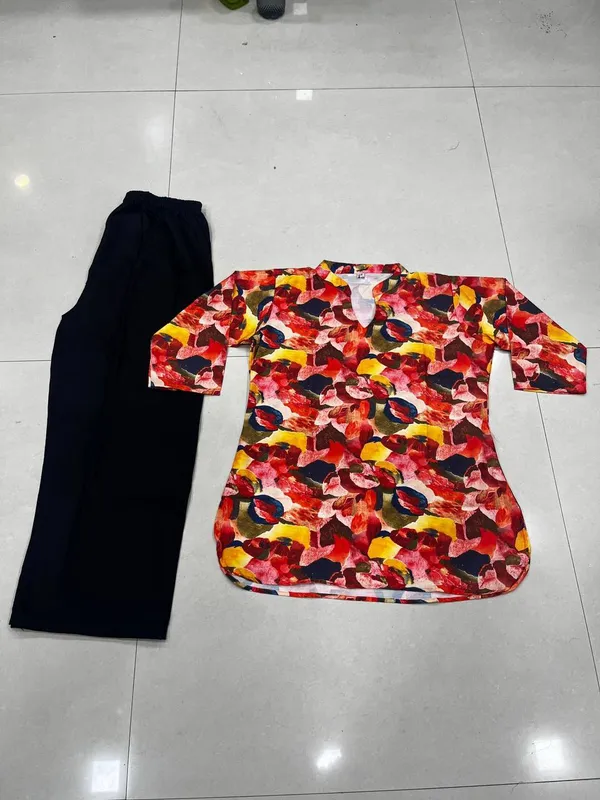 Multicolor_Rayon_Vibrant_Abstract_Print_Kurti_With_Palazzo_Set_For_Women
