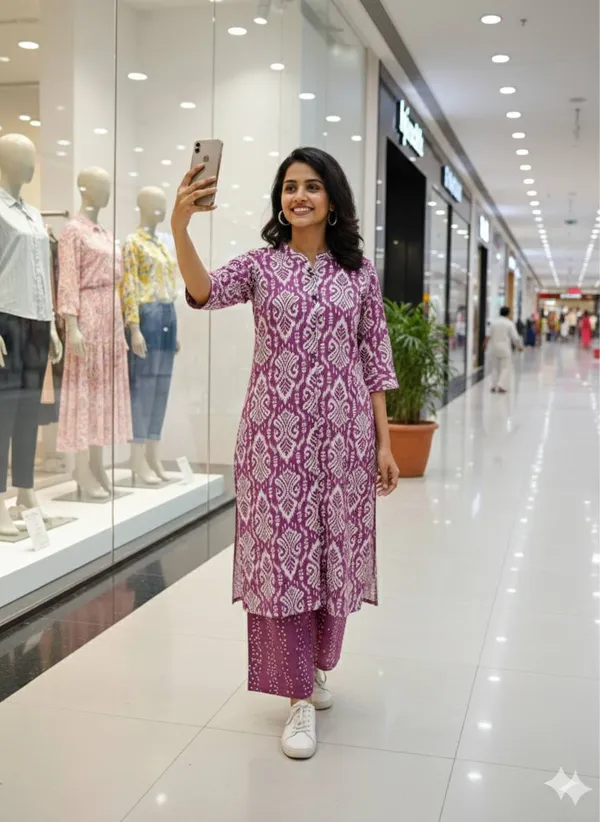 Purple_Cotton_Printed_Kurta_Set_For_Women