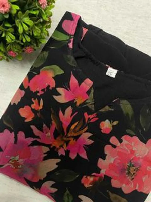 Solid_Georgette_Flared_Kurta_Multicolor
