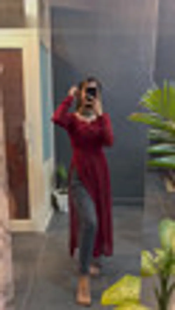 Purimaa_Women_Solid_Georgette_Flared_Kurta_Dark_Green