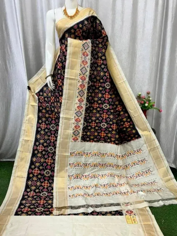 Multicolor_Cotton_Traditional_Handloom_Geometric_Print_Saree_For_Women