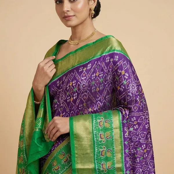 Green_And_Purple_Silk_Traditional_With_Zari_Saree_For_Women