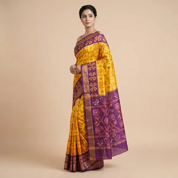 Yellow_And_Purple_Silk_Traditional_Saree_For_Women