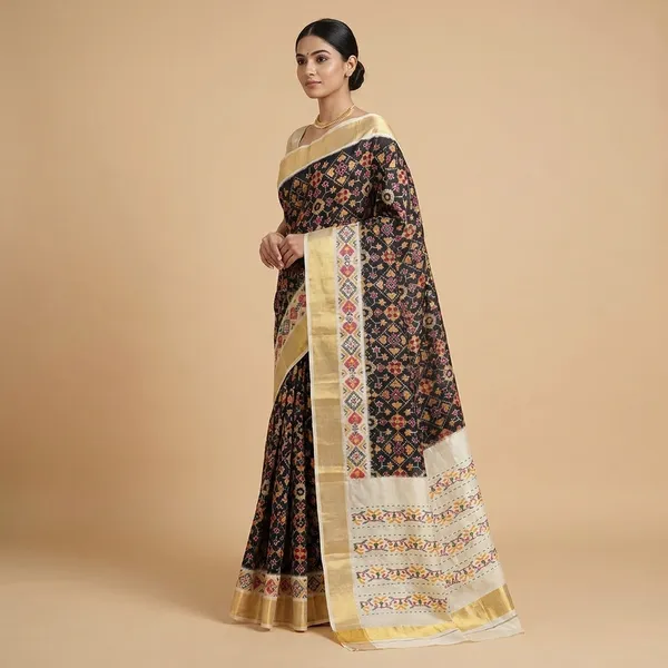 Multicolor_Cotton_Traditional_Handloom_Geometric_Print_Saree_For_Women