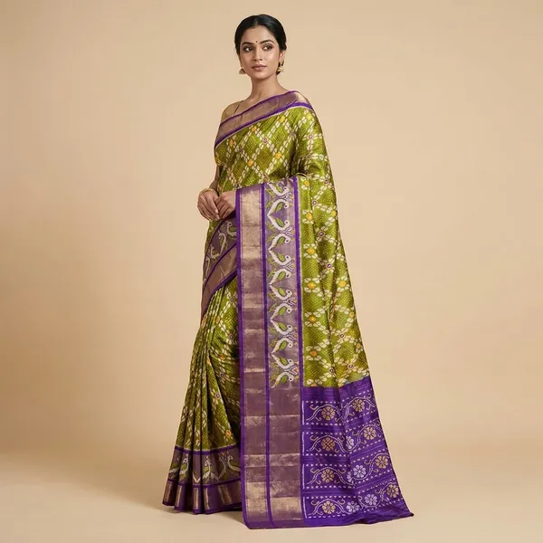 Yellow_And_Purple_Traditional_Handloom_Silk_Saree_For_Women