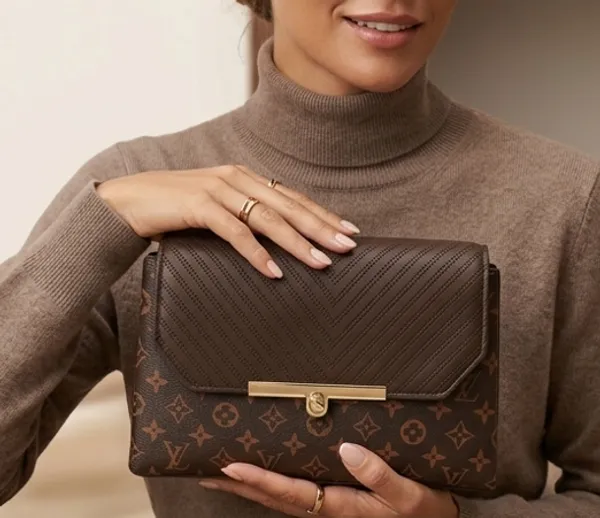 Nova_Designer_Monogram_Sling_Bag_With_Quilted_Flap_And_Chain_Strap