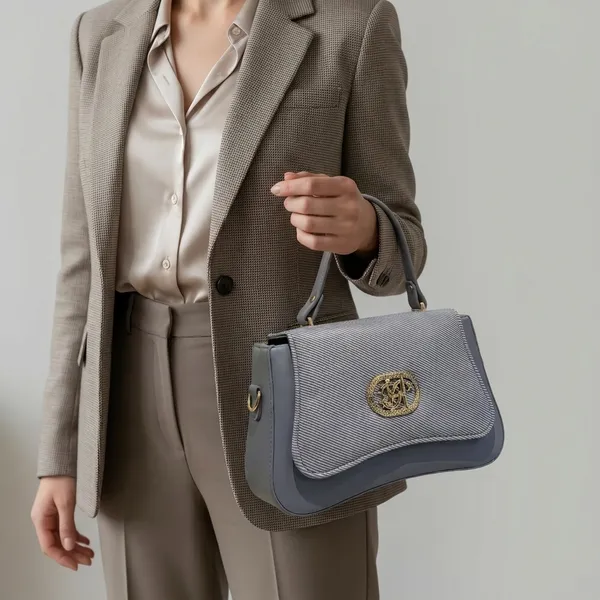 Viva_Daily_Sling_Bag_Elegant_Grey_Textured_Handbag_With_Gold_Tone_Hardware