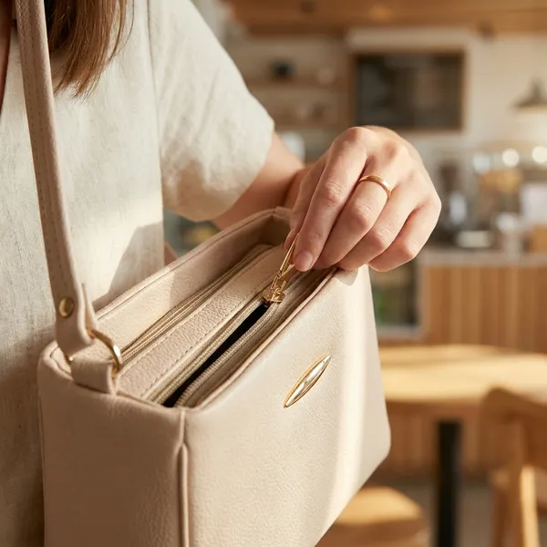 Elegant_Beige_Structured_Sling_Bag_With_Gold_Hardware