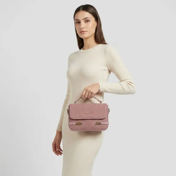 Mauve_Textured_Pu_Leather_Finish_Sling_Bag_Metal_Accents