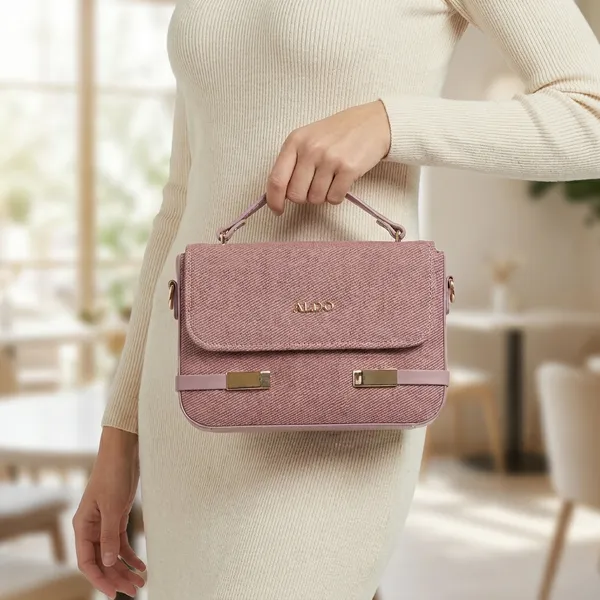 Mauve_Textured_Pu_Leather_Finish_Sling_Bag_Metal_Accents