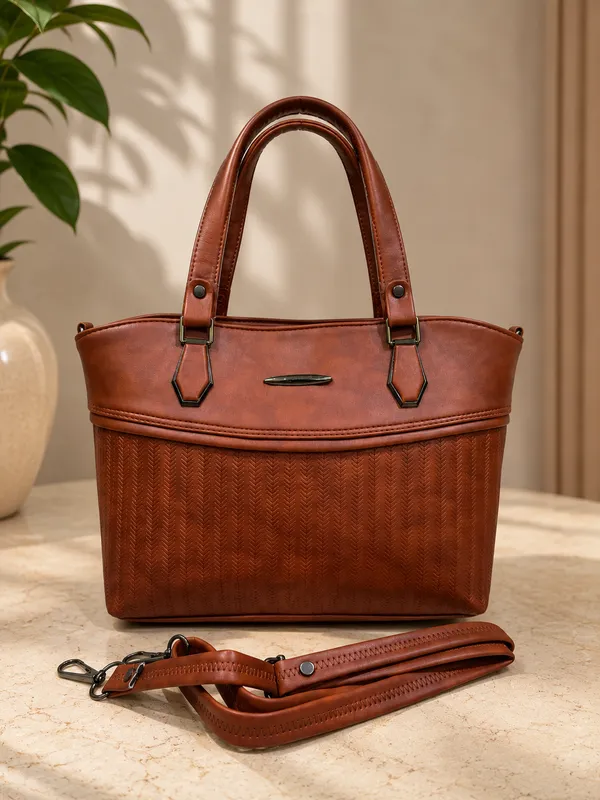 ZENTIGOINDIA_SIENA_WEAVE_TOTE_–_Cognac_Brown