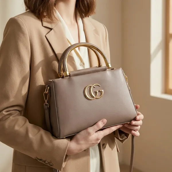 Elegant_Beige_Structured_Handbag_With_Gold_Tone_Hardware