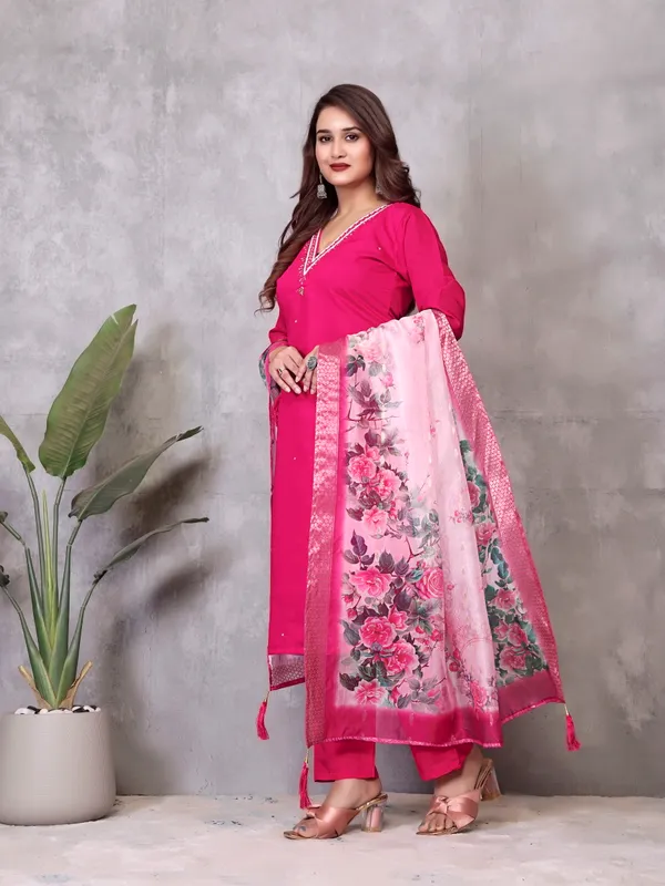 Pink_Embroidered_Salwar_Suit_Set_With_Floral_Dupatta