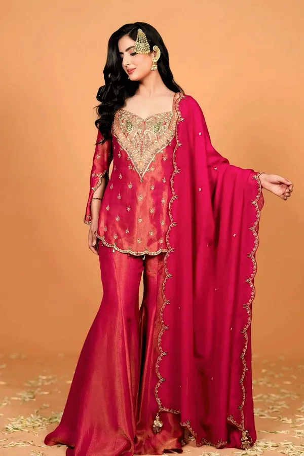 Red_Embroidered_Sharara_Suit_Set