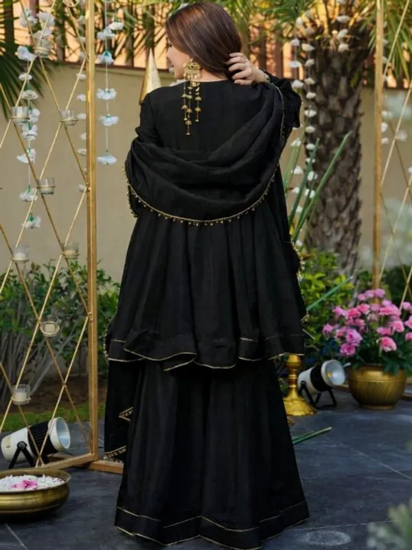 Black_Anarkali_Suit_Set_With_Golden_Embellished_Yoke_And_Dupatta
