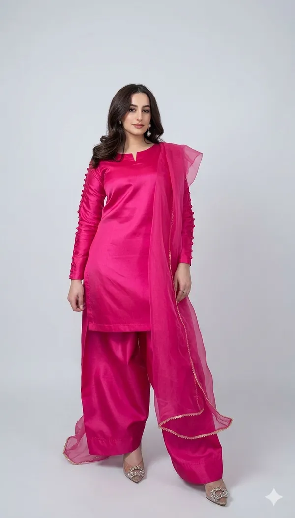 Women's_Vibrant_Pink_Kurta_Set_With_Dupatta_-_Traditional_Ethnic_Wear