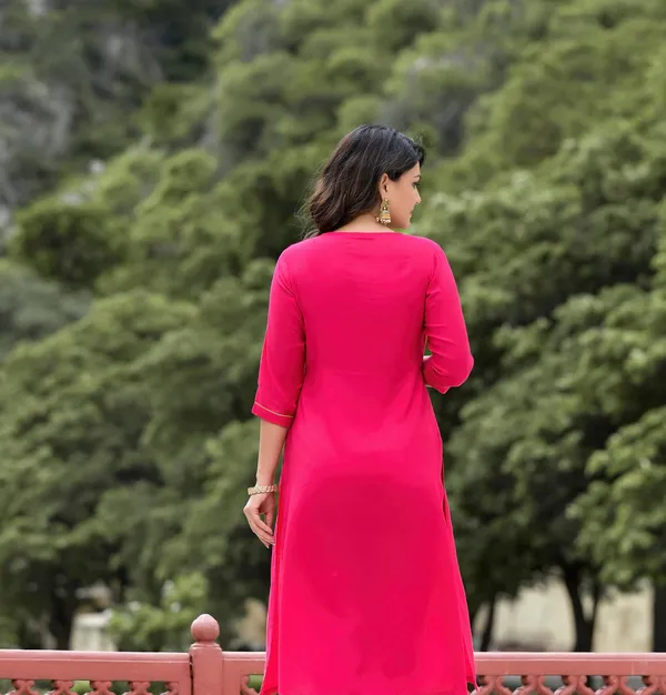 Pink_Anarkali_Kurta_With_Embroidered_Yoke_And_Dupatta