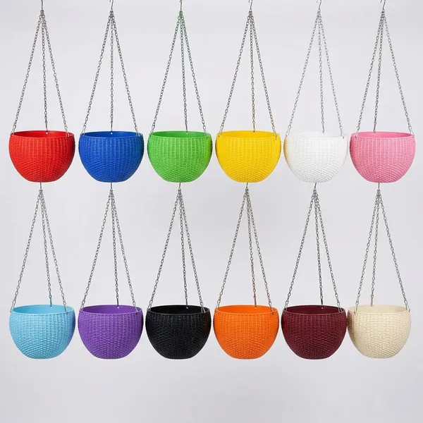 Pack_Of_12_Chainlinks_Rattan_Basket_Hanging_Pots_6_Inches_Flower_Pot_Hanging_Planters_Flower_Basket_Hanging_Pots_Hanging_Planters_Gamle_Balconypots_Garden_Pots_Indoor_Pots_Stylish_Rattan_Design_Lightweight_Durable_Hanging_Gamla_Hanging_Chain