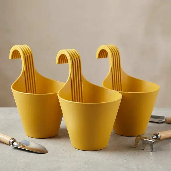 Pack_Of_3_Only_Yellow_Color_Hanging_Pot_Balcony_Pots
