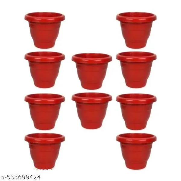 Chainlinks_Deluxe_Pots_8_Inch_Gamle_Heavy_Round_Gardening_Flower_Pots_Plant_Container_Set_Pack_Of_10_Pcs
