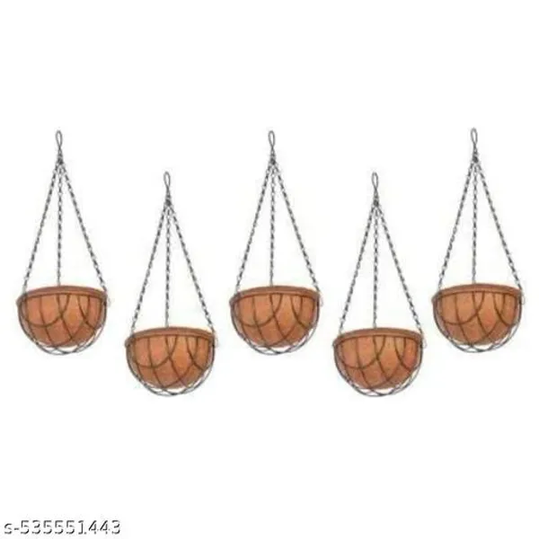 Chainlinks_Coier_Basket_Hanging_Pots_8_Inch_Gamle_Heavy_Round_Gardening_Flower_Pots_Plant_Container_Set_Pack_Of_5_Pcs