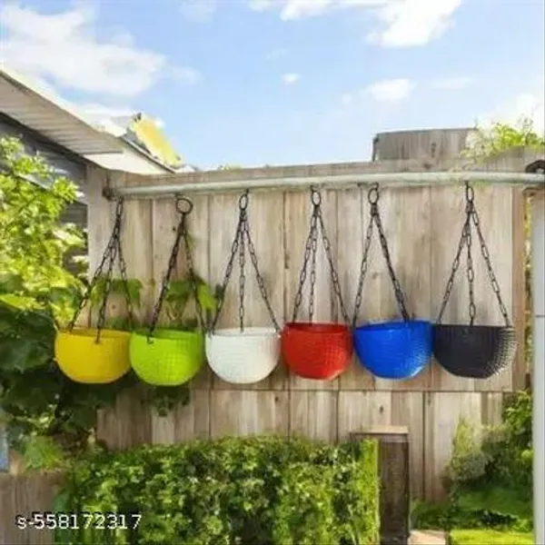 Pack_Of_12_Chainlinks_Rattan_Basket_Hanging_Pots_6_Inches_Flower_Pot_Hanging_Planters_Flower_Basket_Hanging_Pots_Hanging_Planters_Gamle_Balconypots_Garden_Pots_Indoor_Pots_Stylish_Rattan_Design_Lightweight_Durable_Hanging_Gamla_Hanging_Chain