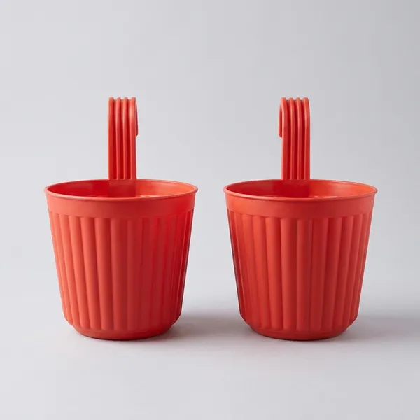 Dhuarndhar_Set_Of_2_Only_Red_Hook_Pot_Unique_Design_Lined_Ribbed_Design_2_Pcs_Red