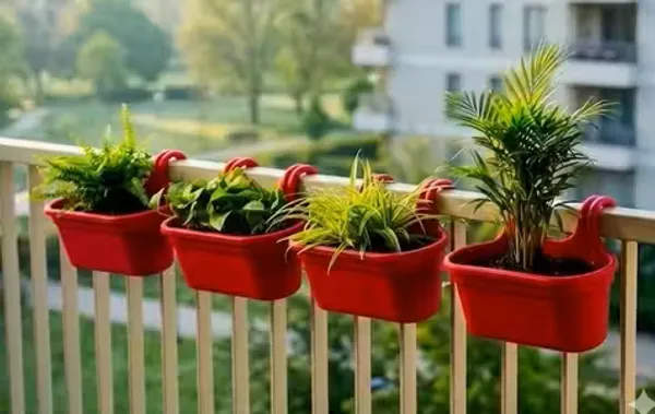 Pack_Of_4_Only_Red_Double_Hook_4pcs_Railing_Pot_Gardenung_Pot_Balocny_Pot_Hangning_Pot
