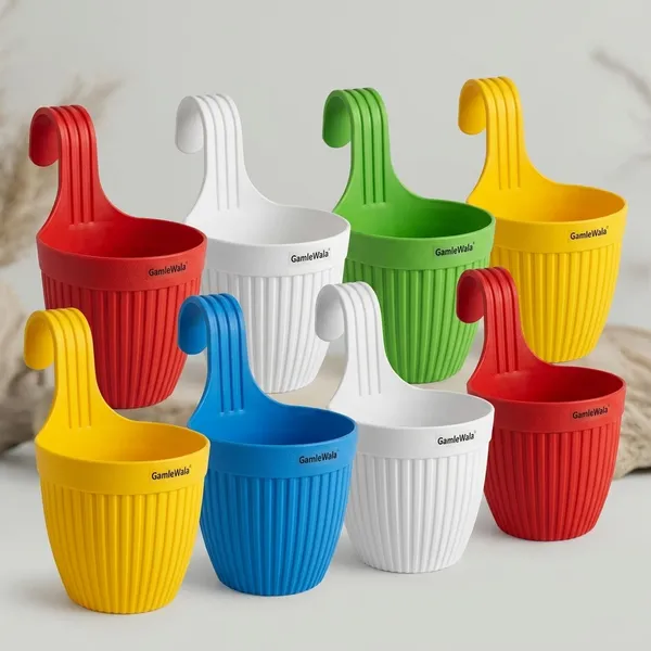 8_Pcs_Morden_Hook_Pot_Railing_Pot_Gardenung_Pot_Balocny_Pot_Hangning_Pot