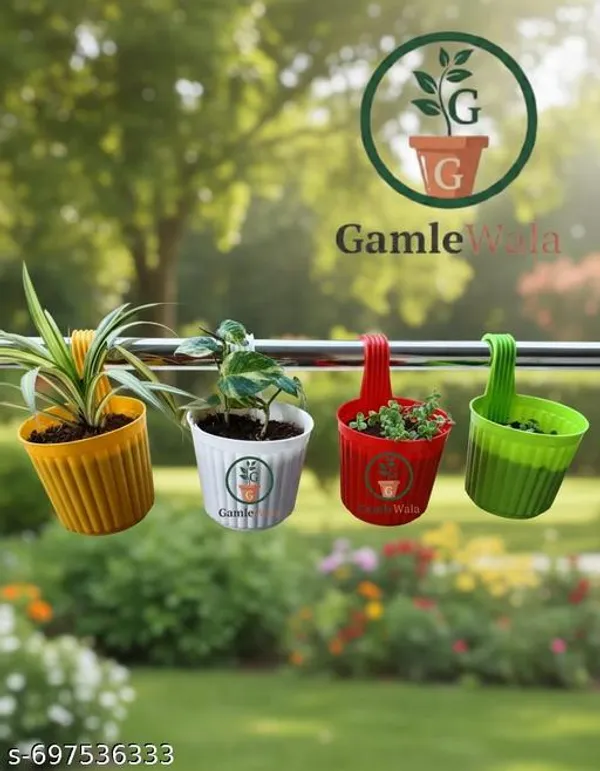 Pack_Of_4_Dhurandhar_Hook_Pot_Balcony_Flower_Pot_Mug_Poy_Ralling_Pot