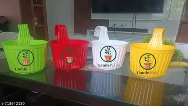 Dhuarndhar_Pack_Of_4_Multicolor_Hook_Pot_Balcony_Pots