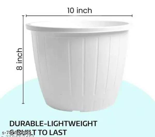 10_Inch_Dura_Pots_Pack_Of_4_Planter_Flower_Pots_White_Color_4_Pcs