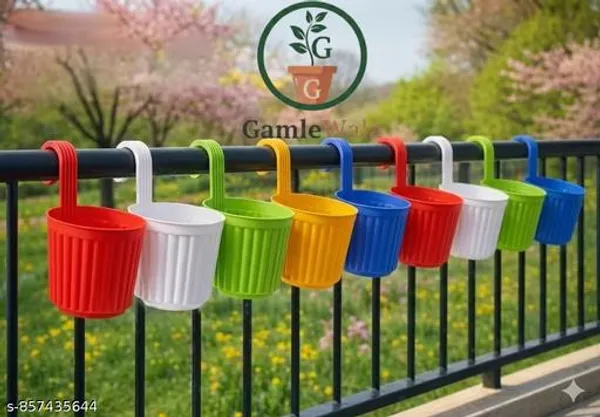 8_Pcs_Morden_Hook_Pot_Railing_Pot_Gardenung_Pot_Balocny_Pot_Hangning_Pot